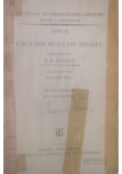 English boys of to - day, 1935 r.