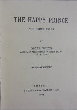 The Happy Prince, 1909