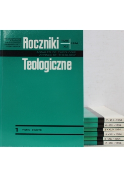 Roczniki teologiczne Tom XLI Zeszyt od 1 do 7