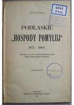 Podlaskie Hospody Pomyłuj 1908 r.
