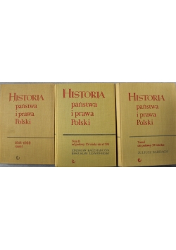 Historia Państwa i Prawa Polski 3 tomy