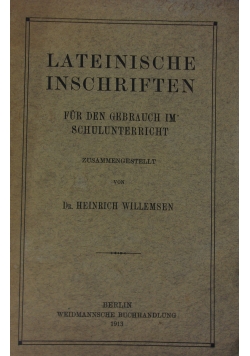 Lateinische inschriften, 1913r.