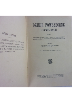 Dzieje powszechne I cywilizacji, tom II, 1930r.
