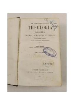Theologia. Tomus secundus. 1852 r.