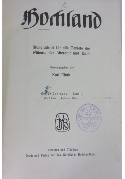 Hochland tom II 1904r.