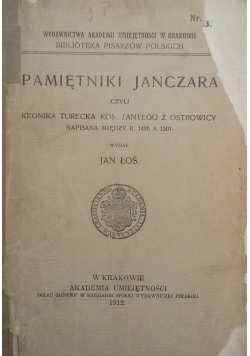 Pamiętniki Janczara, 1912 r.