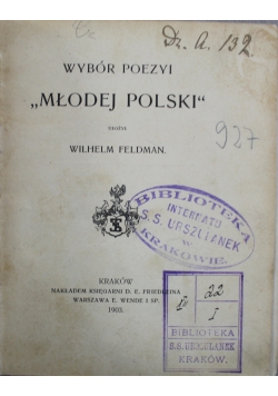 Wybór poezyi Młodej Polski 1903 r.