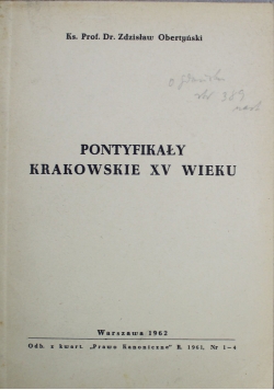 Pontyfikały krakowskie XV wieku
