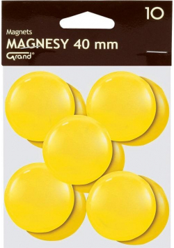 Magnes 40mm żółty 10szt GRAND