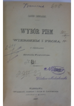Wybór pism wierszem i prozą, 1887 r.