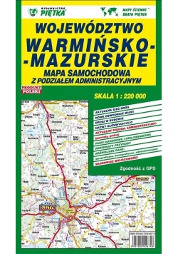Województwo Warmińsko-Mazurskie 1:220 000 mapa