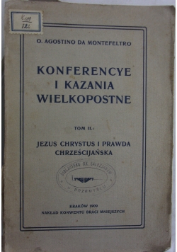Konferncye i kazania wielkopostne 1909r