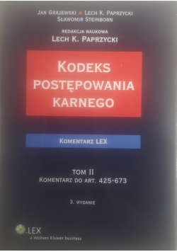 Kodeks postępowania karnego. Komentarz Lex Tom II