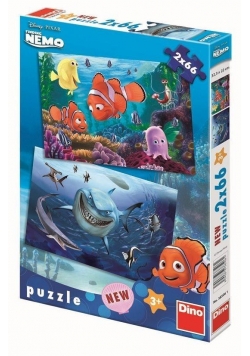 Puzzle 2x66 Gdzie jest Nemo DINO