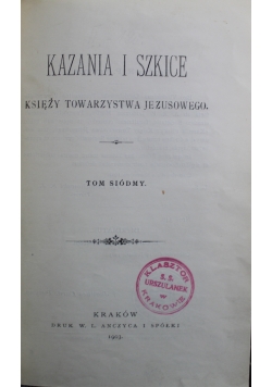 Kazania i szkice Tom 7 1903 r.