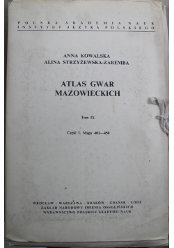 Atlas gwar mazowieckich tom IX 2 części