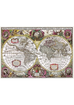 Puzzle Mapa Ziemi 1630 2000