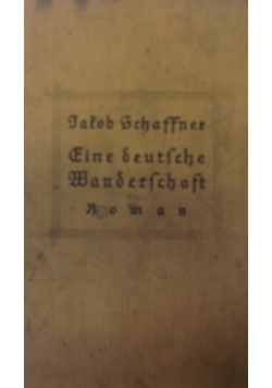 Eine deutsche Wanderschaft, 1933 r.
