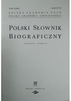 Polski Słownik Biograficzny zeszyt 179