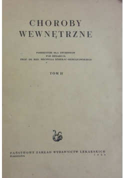 Choroby wewnętrzne Tom II