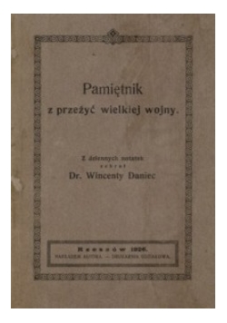 Pamiętnik z przeżyć wielkiej wojny, 1926 r.