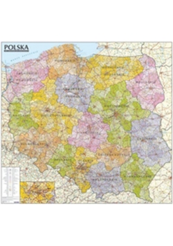 Polska mapa administracyjno-samochodowa 1:570 000 listwa