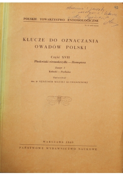 Klucze do oznaczania owadów Polski Część XVII Zeszyt 3