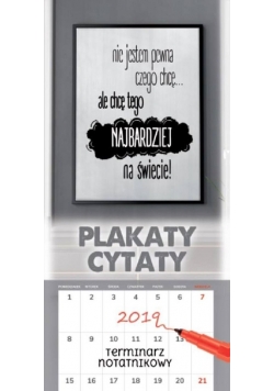 Kalendarz Terminarz Notatnikowy Plakaty 2019