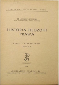 Historia filozofii prawa, zeszyt Nr 2, 1947 r.