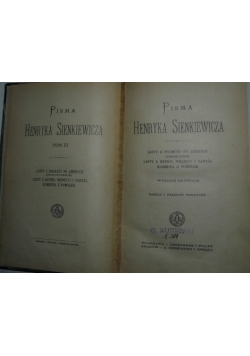 Pisma Henryka Sienkiewicza, tom III, 1911r.