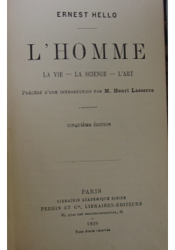L'homme, 1899 r.