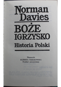 Boże igrzysko  Historia Polski