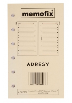 Wkład do organizera Memofix Adresy