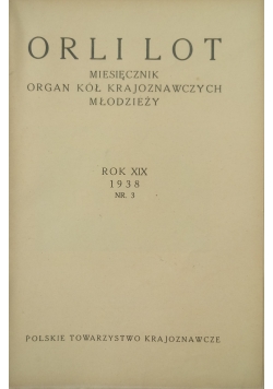 Orli lot nr.3, rok XIX, 1938 r.