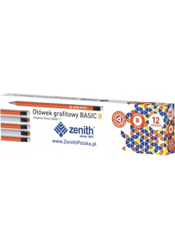 Ołówek Basic trójkątny z gumką B (12szt) ZENITH