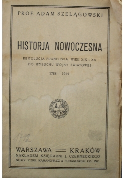 Historja nowoczesna 1918 r.