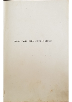 Pisma Zygmunta Krasińskiego, 1912r.