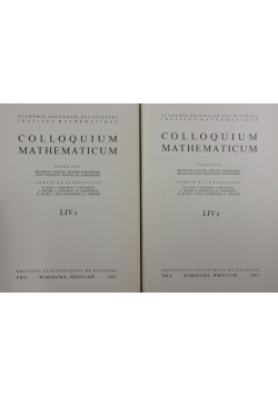 Colloquium Mathematicum, t. LIV zestaw 2 książek