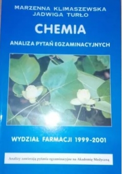Chemia analiza pytań egzaminacyjnych Wydział farmacji 1999-2001