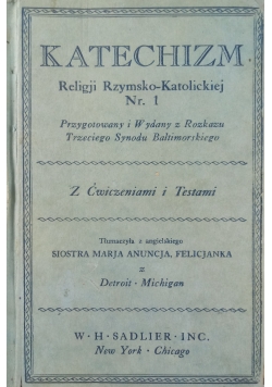 Katechizm religii Rzymsko-Katolickiej nr 1, 1937 r.