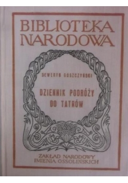 Dziennik podróży do Tatrów, BN