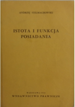 Istota i funkcja posiadania