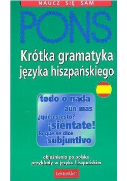 Pons Krótka gramatyka języka hiszpańskiego