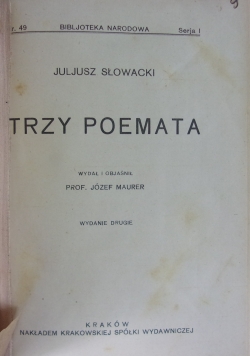 Trzy Poemata ,1925r.