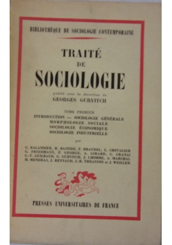 Traite de Sociologie