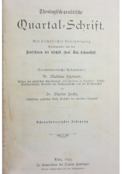 Theologisch praktische Quartalschrift, 1895r.