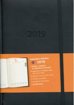 Kalendarz 2019 KK-A5DL książkowy A5 dzienny Lux czarny