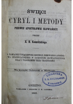 Święci Cyryl i Metody 1863 r.