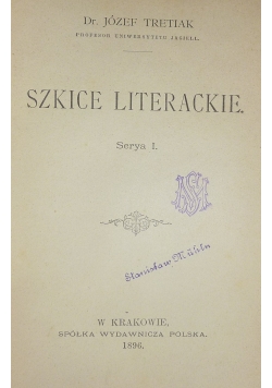 Szkice literackie, 1896r.