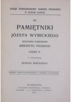 Pamiętniki Józefa Wybickiego , 1905 r.